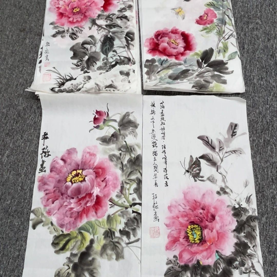 国画绘画作品多次参加68.35