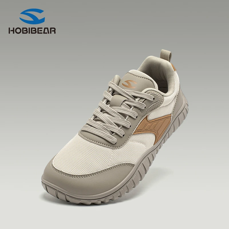 HOBIBEAR新款宽头鞋训练健身透气百搭休闲宽楦运动鞋男