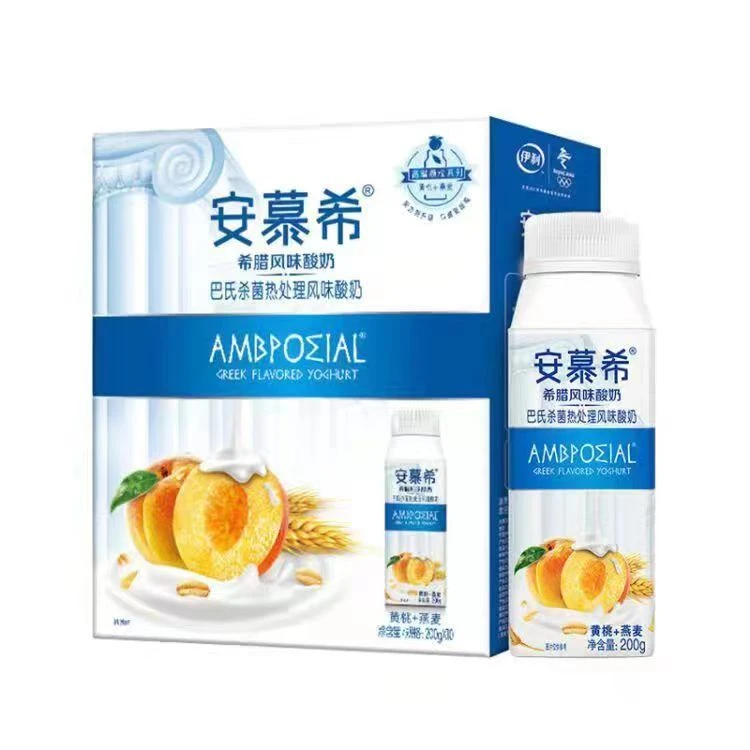 10瓶装伊利200g安慕希黄桃+燕麦风味酸奶