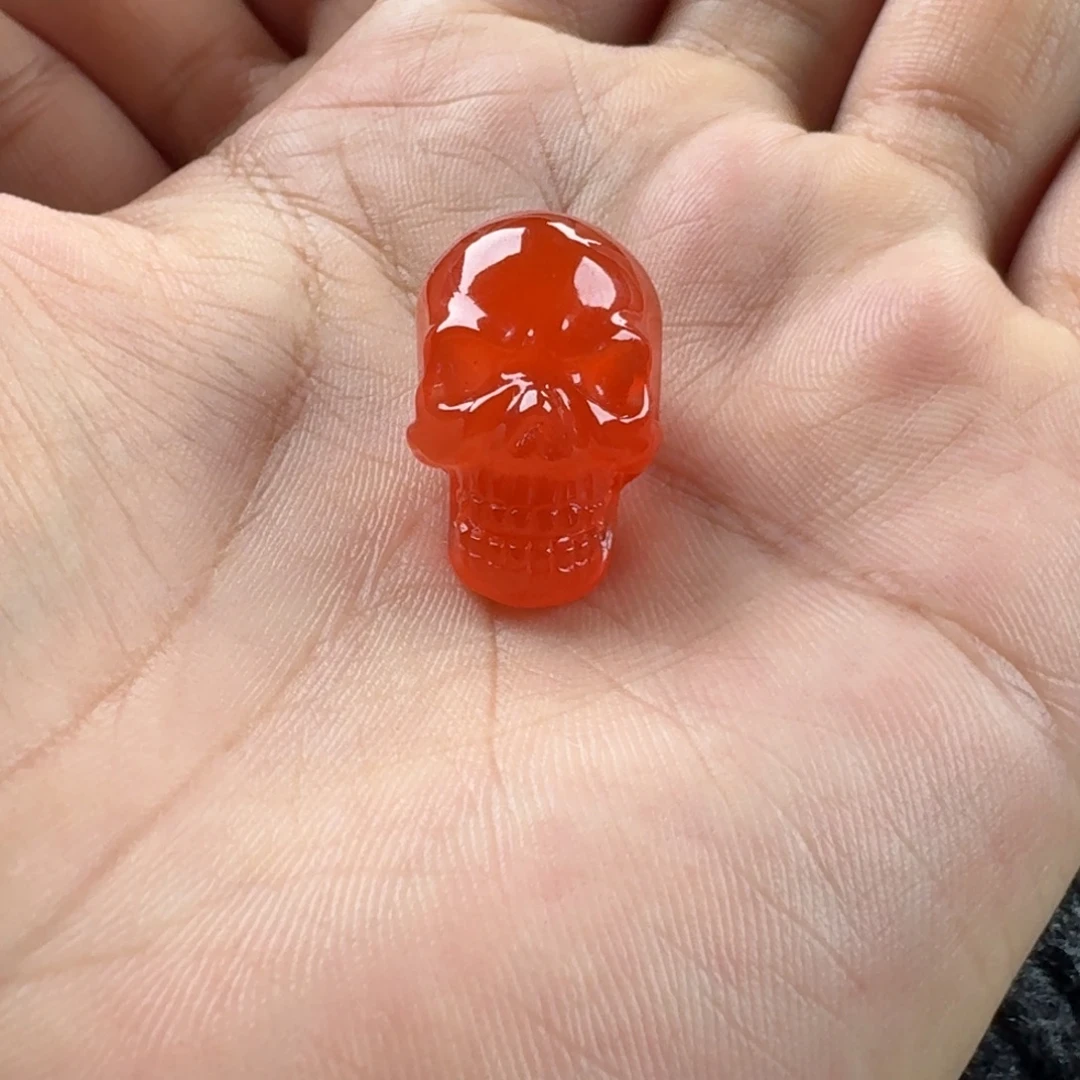 南红玛瑙未镶嵌骷髅头