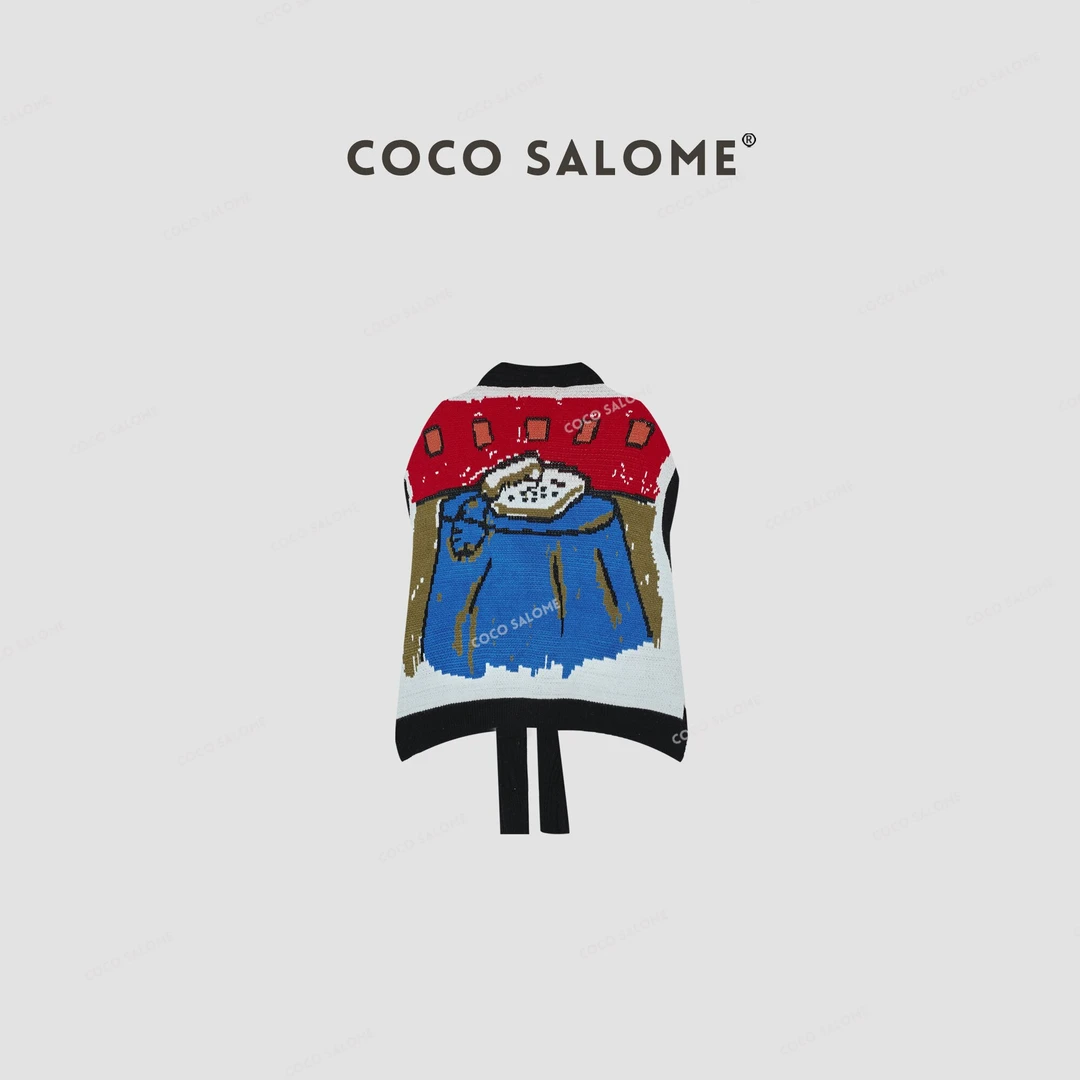 COCO SALOME【卡通涂鸦】百搭时尚披肩马甲