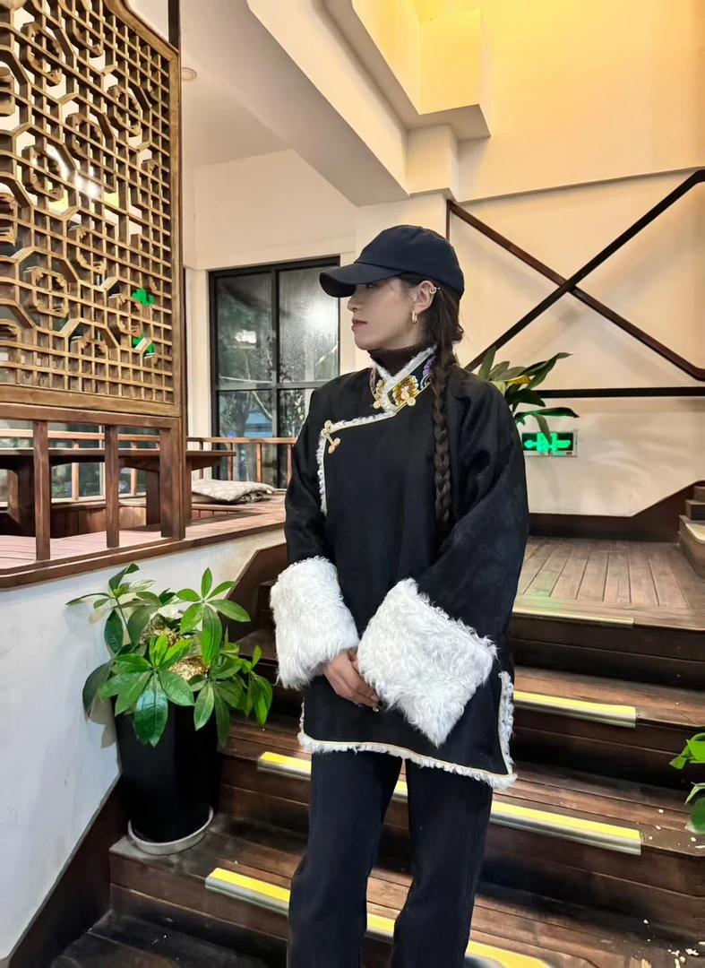 精品加绒模本外套 手工