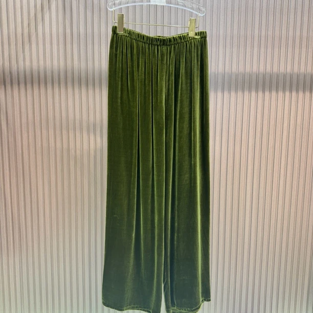 2255 丝绒直筒裤