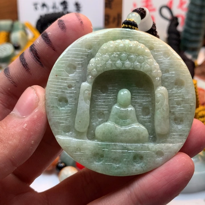 翡翠未镶嵌颈饰保真天然a货翡翠