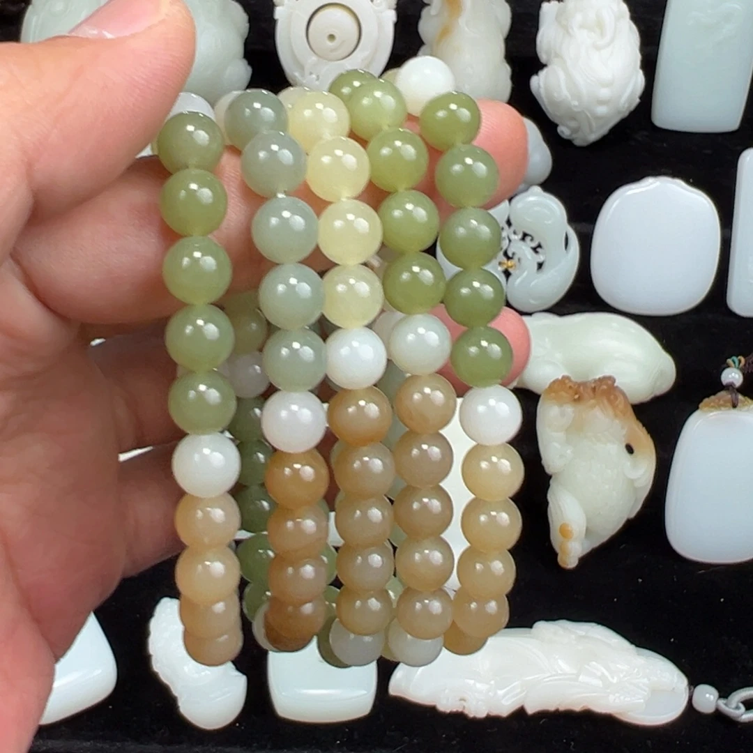 和田玉未镶嵌手链