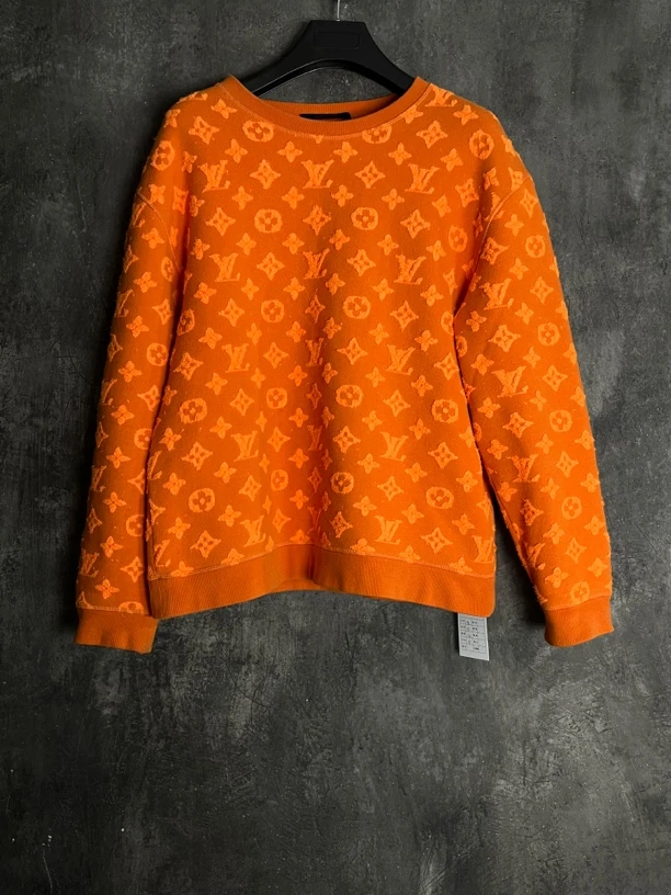 全新未使用 LouisVuitton/路易威登 M码*1/满印logo卫衣/02101