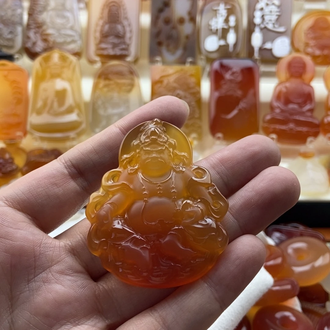 暮***树玛瑙/玉髓未镶嵌颈饰