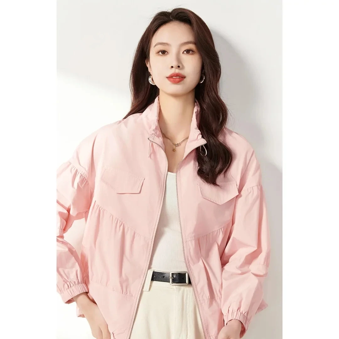D120工装外套女早春旅游季防寒遮阳长袖短款外套2025热卖轻薄外套