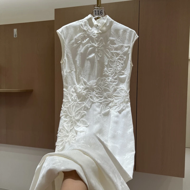 水天一色 设计师新中式立领时尚日常女士旗袍