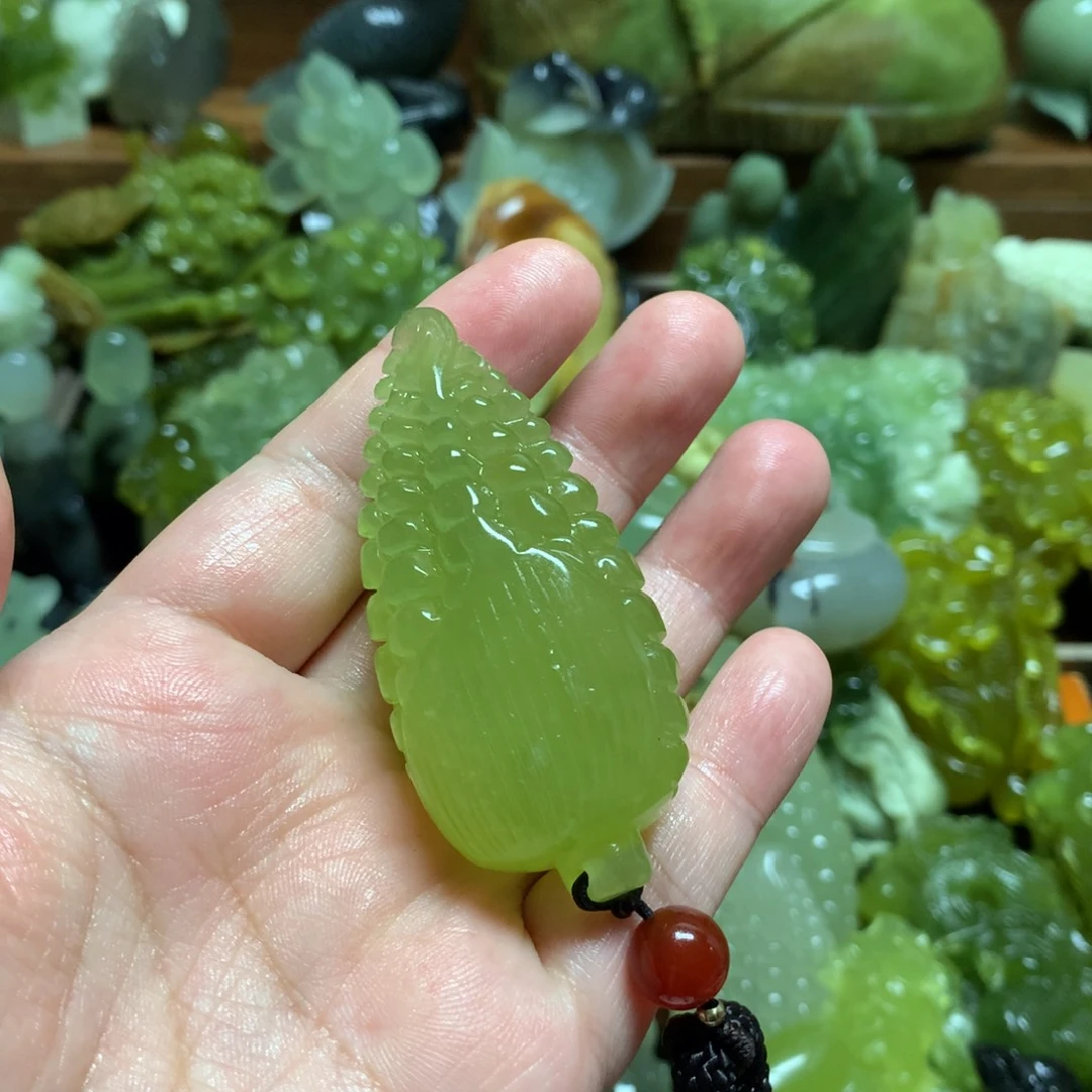 岫玉未镶嵌手把手把