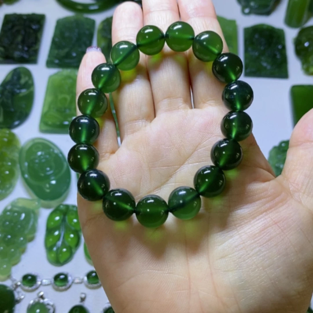 【闪购商品】蛇纹石玉手链未镶嵌丽*妍