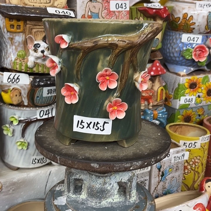 粗陶材质多肉花盆