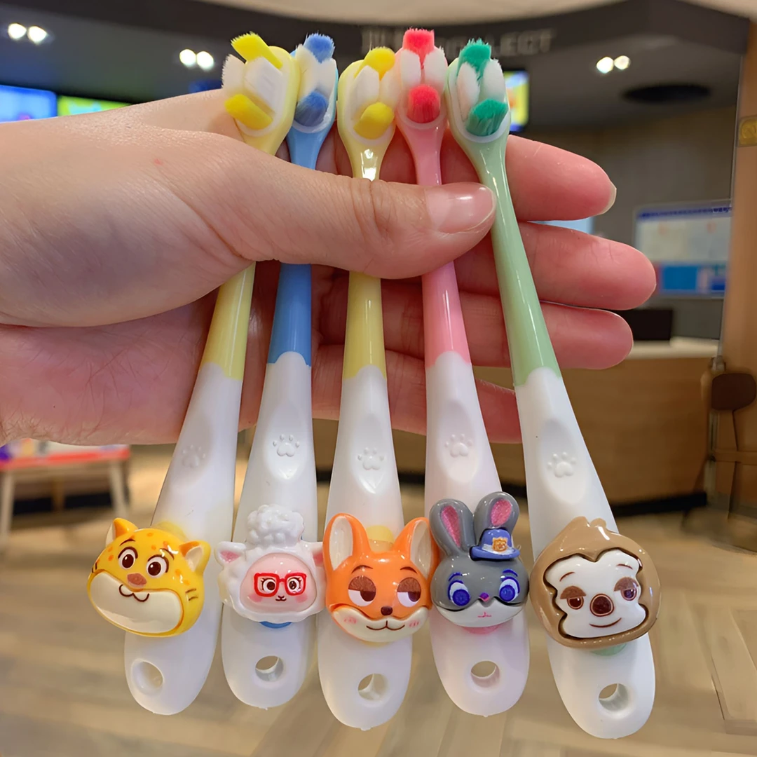 疯狂动物城卡通儿童万毛软毛牙刷2-10岁小孩牙刷宝宝换牙期专用