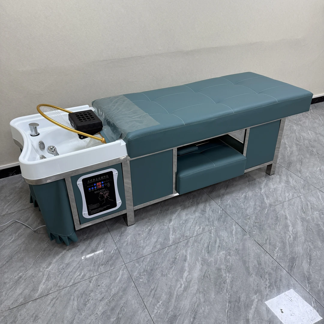 升级款头疗洗头床理发店专用发廊美容院泰式全躺采耳恒温水循环床