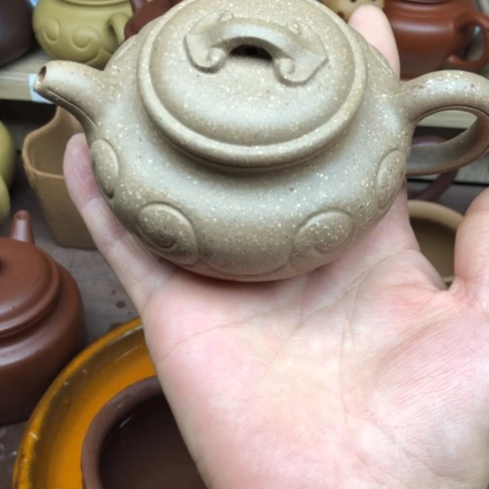 紫砂茶壶青段泥仿古如意180豪升左
