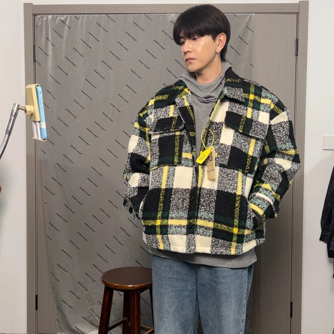 潮流时尚绿色外套m码