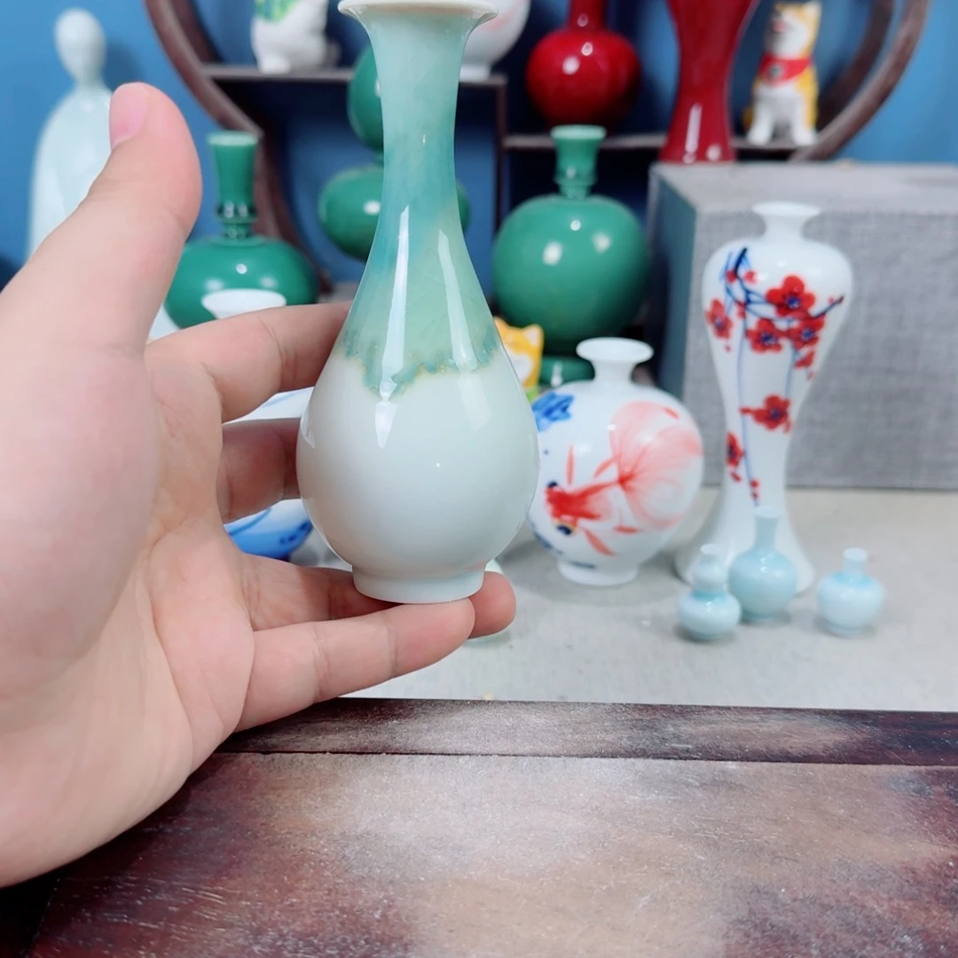陶瓷手工小花器摆件
