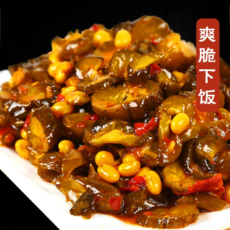 【亏本冲量】香脆腌黄瓜下饭菜即食咸菜开胃酱菜红油酱黄瓜片268g