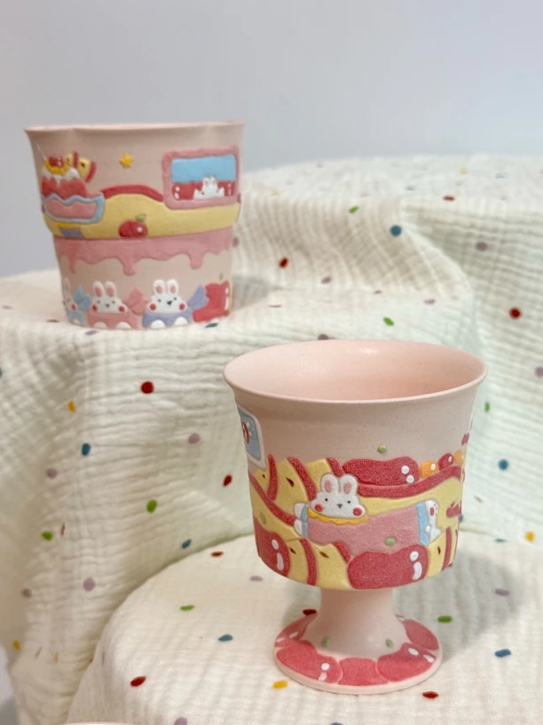 ad钙手工陶瓷苹果杯