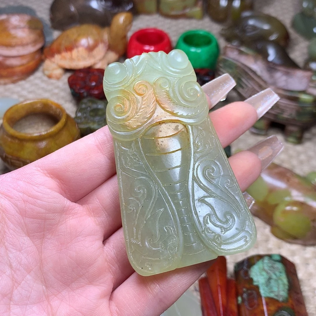 白玉菩提吊坠挂件