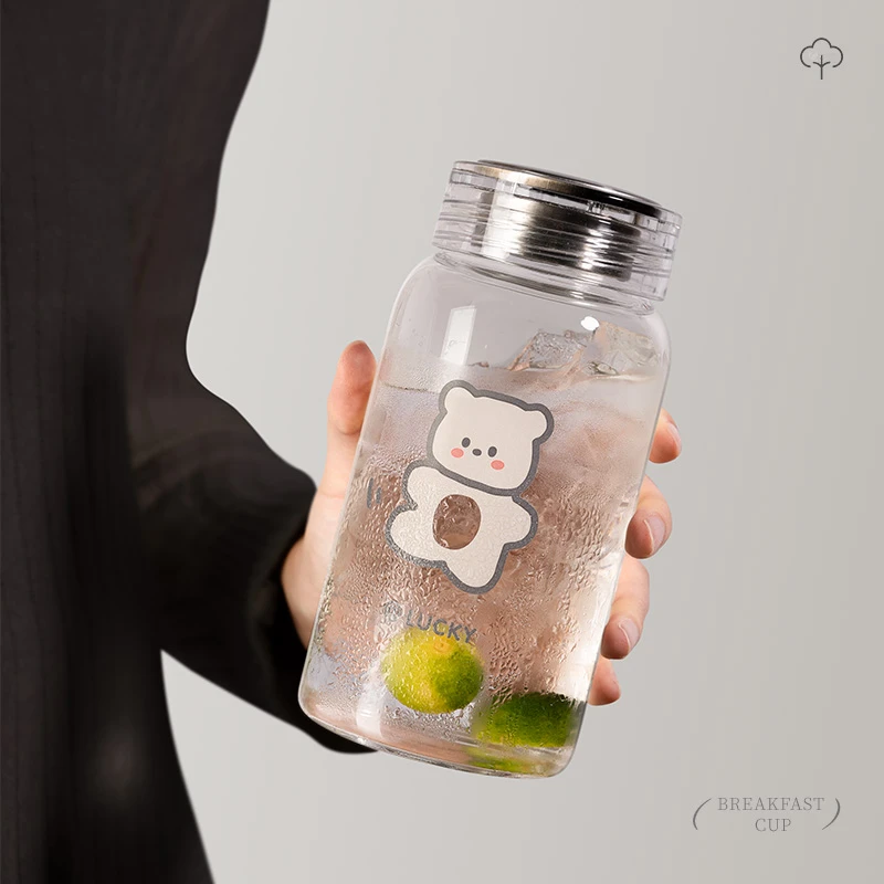 维艾高硼硅玻璃杯女高颜值水杯便携杯子牛奶杯2025新款饮料咖啡杯