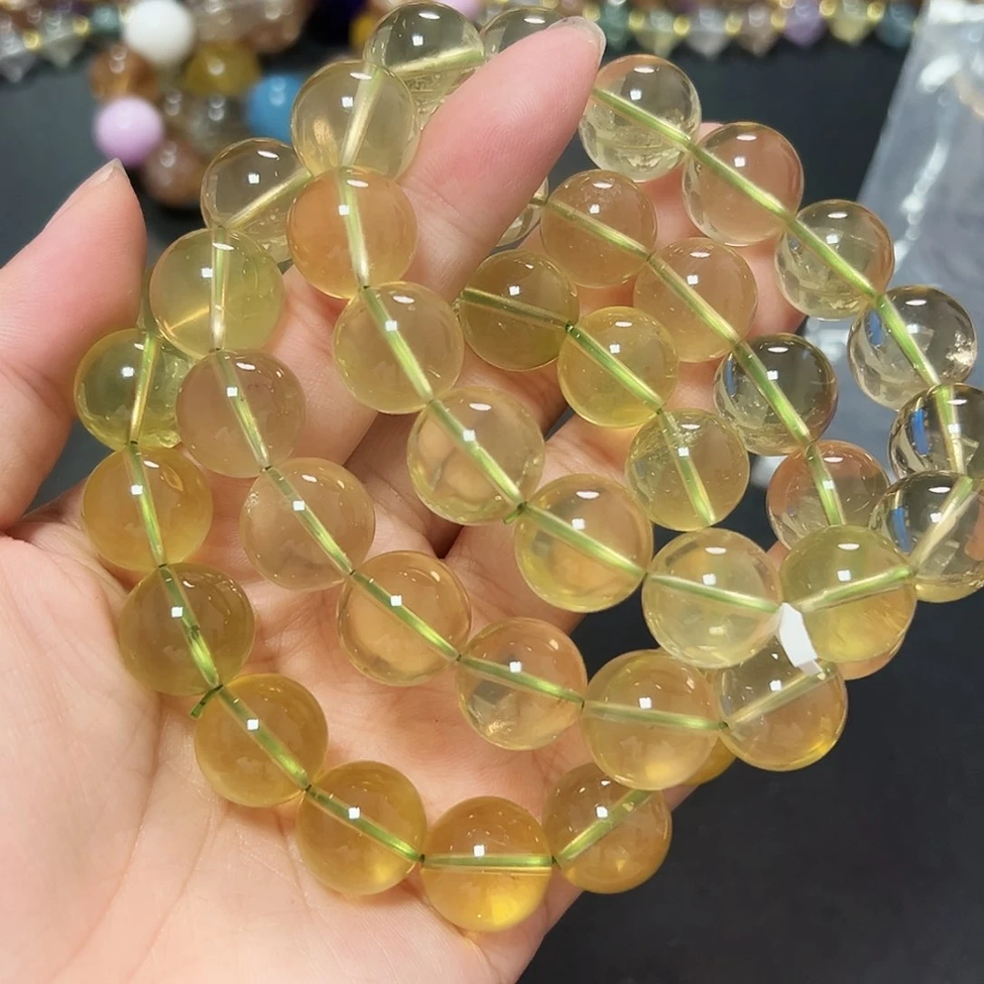 未镶嵌手链水晶15毫米毕业黄水晶228号