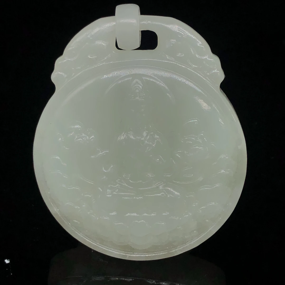 56和田玉白玉观音锁/802534保利厦门拍卖