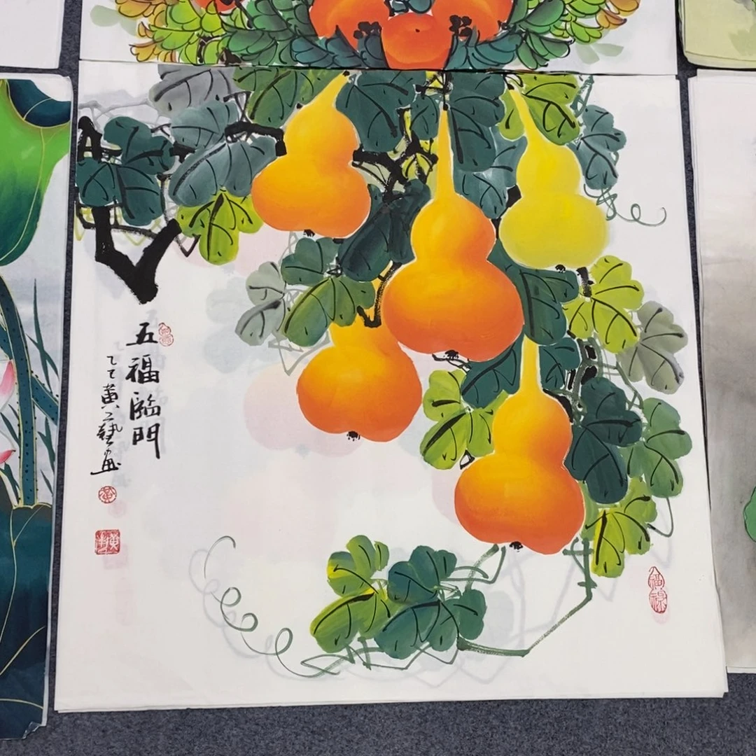 国画尺寸70✖️70精品斗方手绘画