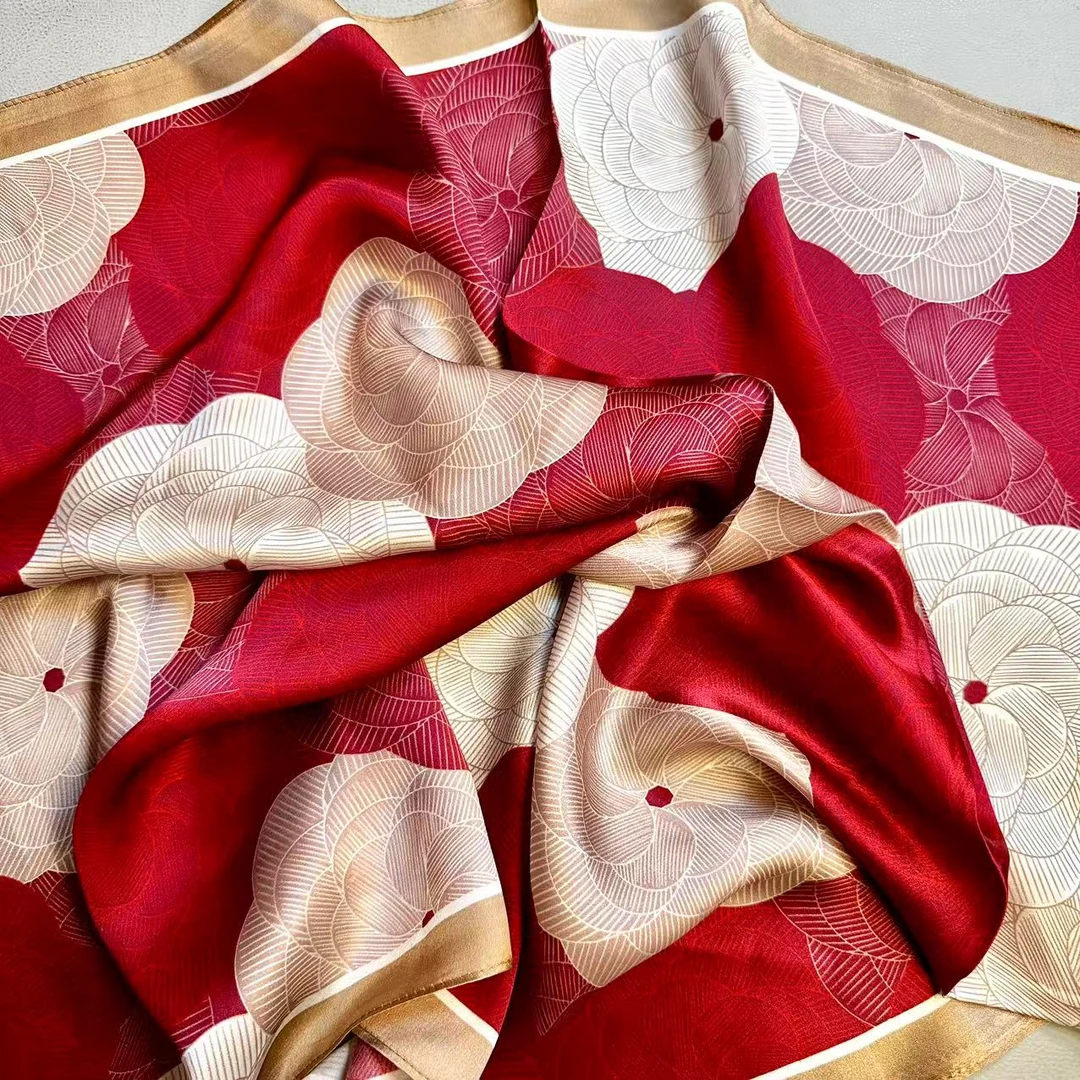 中国风装饰时尚OL商务女法式丝巾百搭民族风中式##70×70  4078