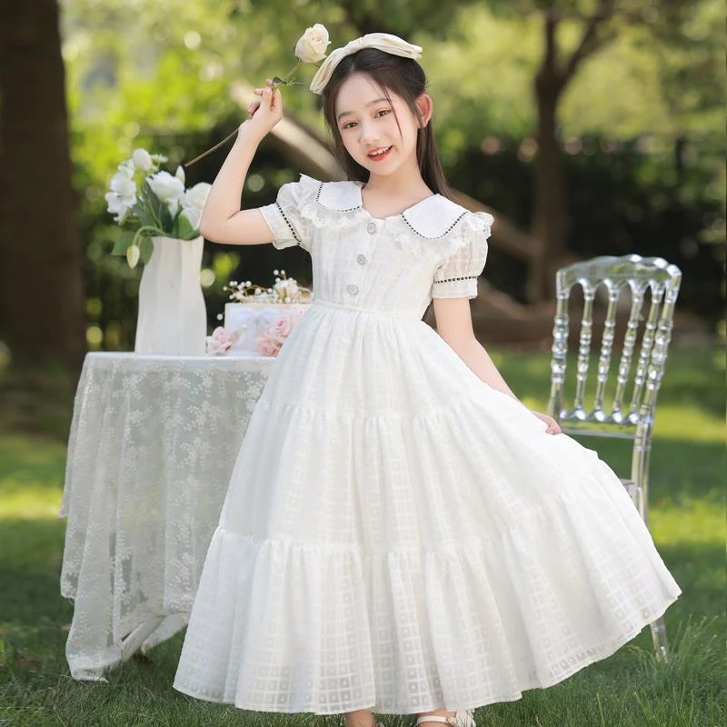 范哲萨女孩夏装新款女童夏季连衣裙童装2025裙子夏天小女孩洋气