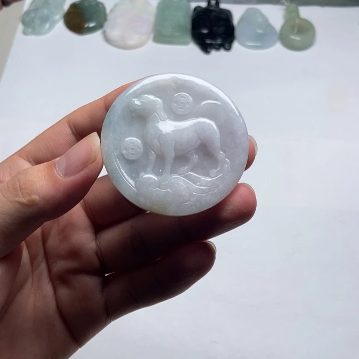 翡翠未镶嵌颈饰狗牌8