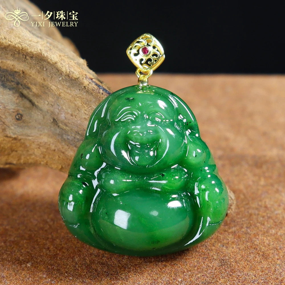 【一夕珠宝】S925银和田玉佛公吊坠丨天然玉石丨多样性发一