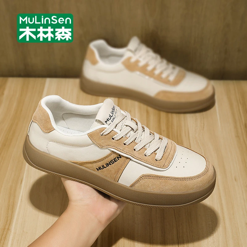 木林森男鞋2025新款秋季潮牌德训鞋透气爆款运动软底休闲板鞋男款