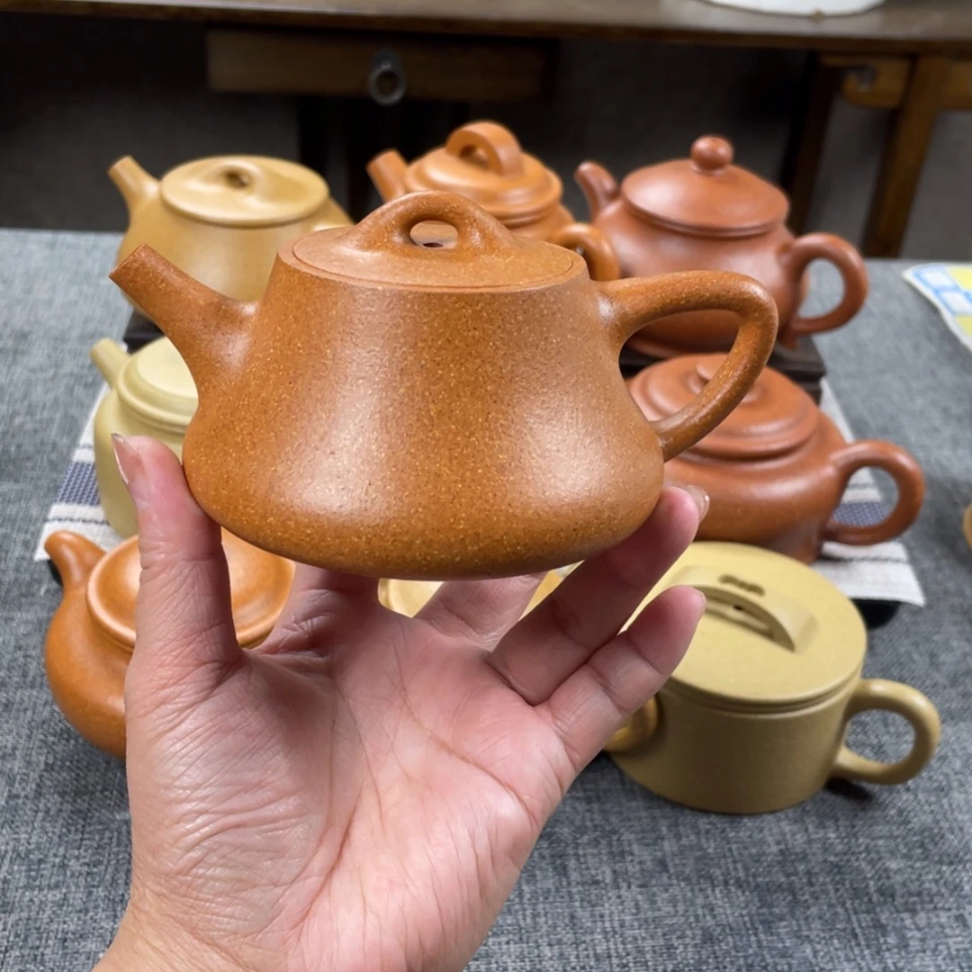 茶壶紫砂老档口金黄段柱础全手30目180手工泥