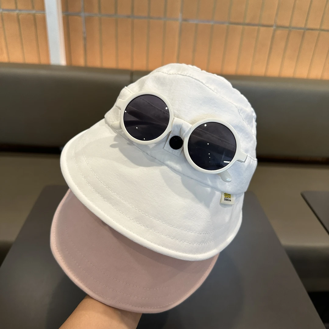 宝宝帽子夏季薄款速干透气后空顶渔夫帽男女儿童休闲防晒帽遮阳帽