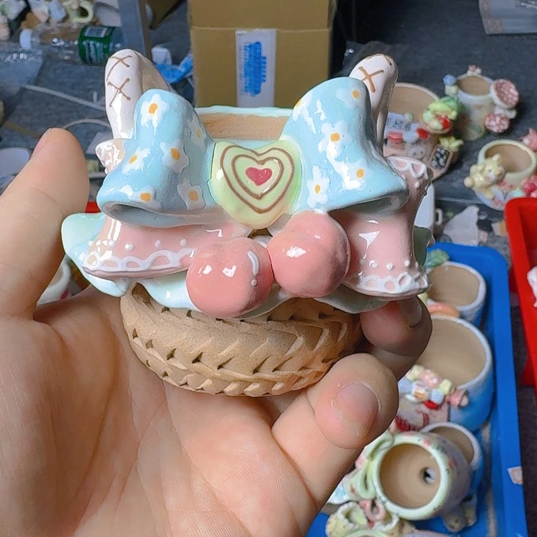老梧家的手工陶瓷多肉花盆