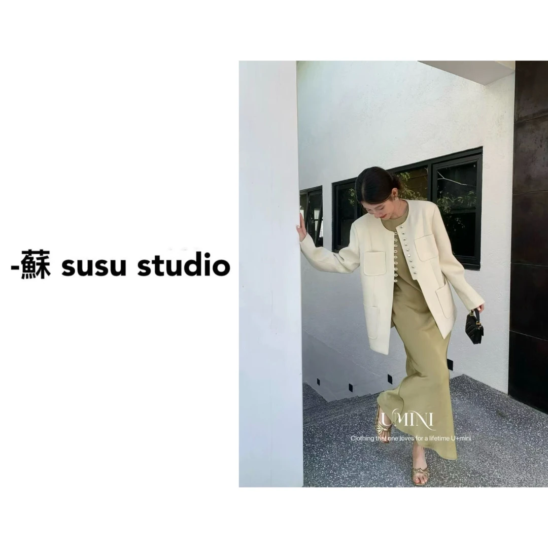 ZX6082气质简约高级感小香风外套女2025春季新款圆领西装