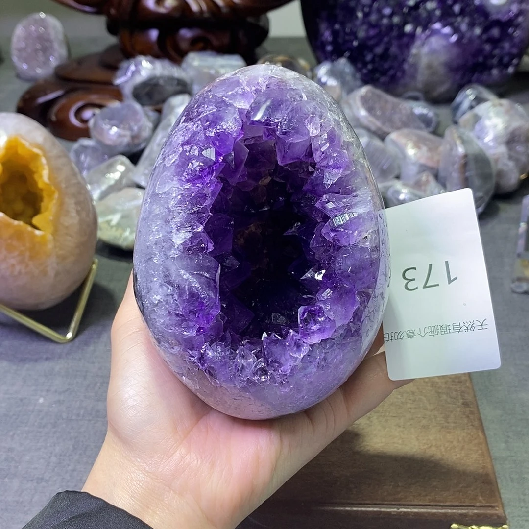 未镶嵌紫晶珠宝半成品