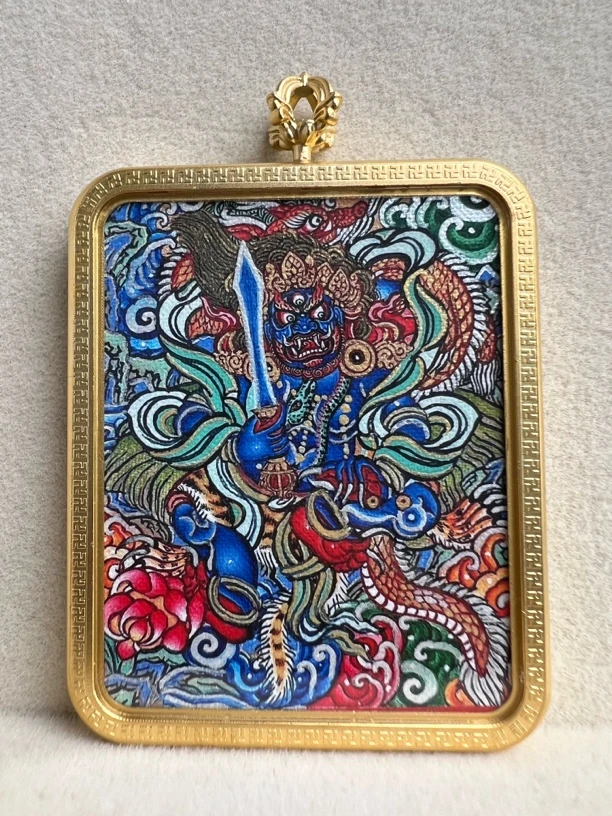 鸡-不动明王唐卡吊坠