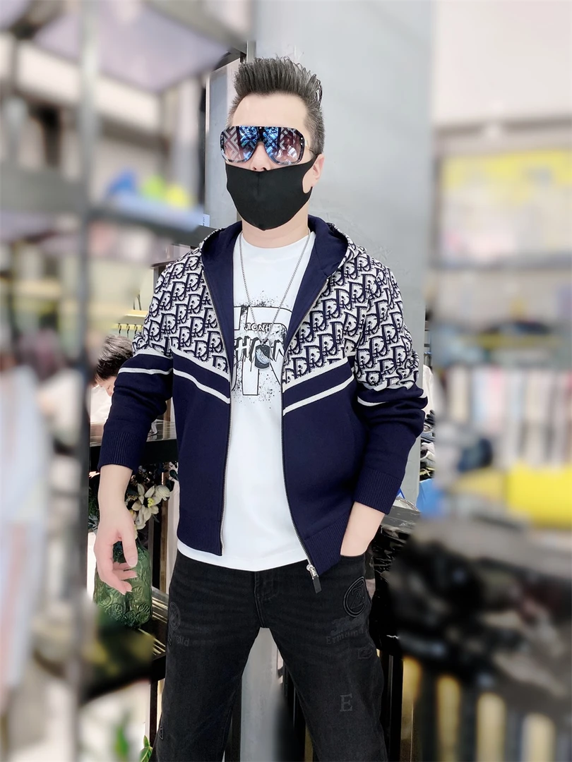 [陈先生]休闲牛仔夹克秋冬潮流连帽时尚迷彩韩版男士大码羽绒服