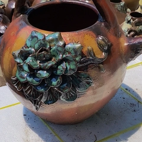 紫砂花盆口15高度33无孔