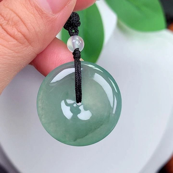 颈饰未镶嵌翡翠彭**✌平安扣 25.6x5.3mm