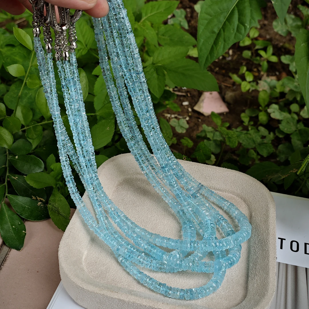 海蓝宝项链精致气质百搭多样性发货一件