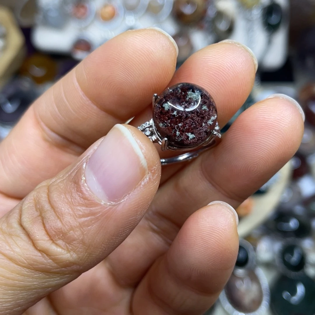 【闪购商品】银S925镶嵌珠宝半成品水晶戒指