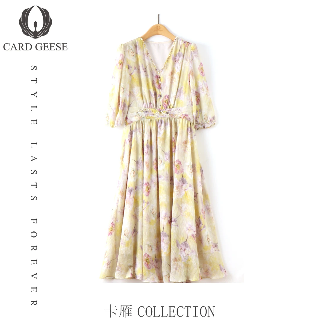 卡雁CARD GESE25高定时尚百搭连衣裙MYJ2-25S2001-8201