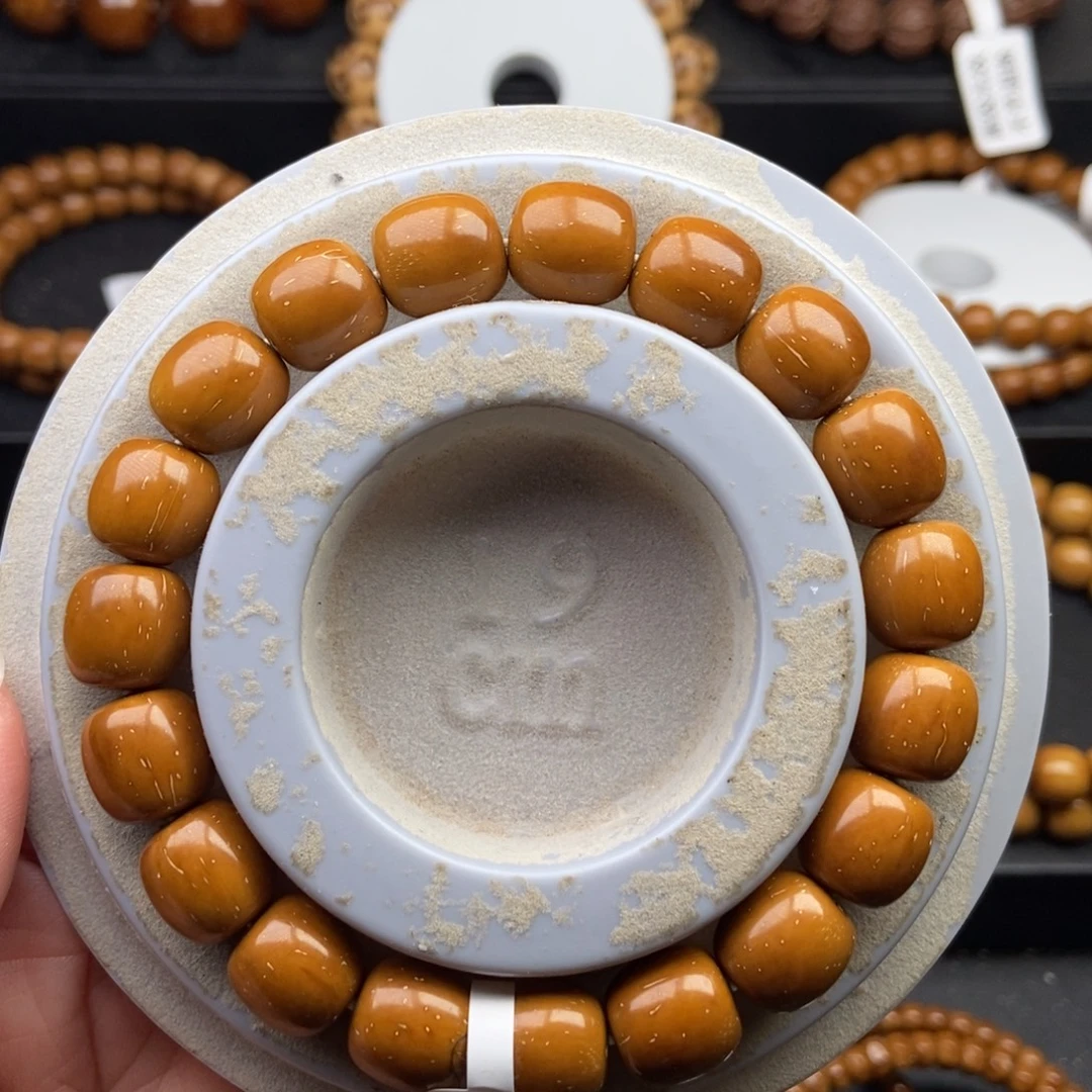 紫金鼠手串11.7mm精品近实心黄金甲桶珠
