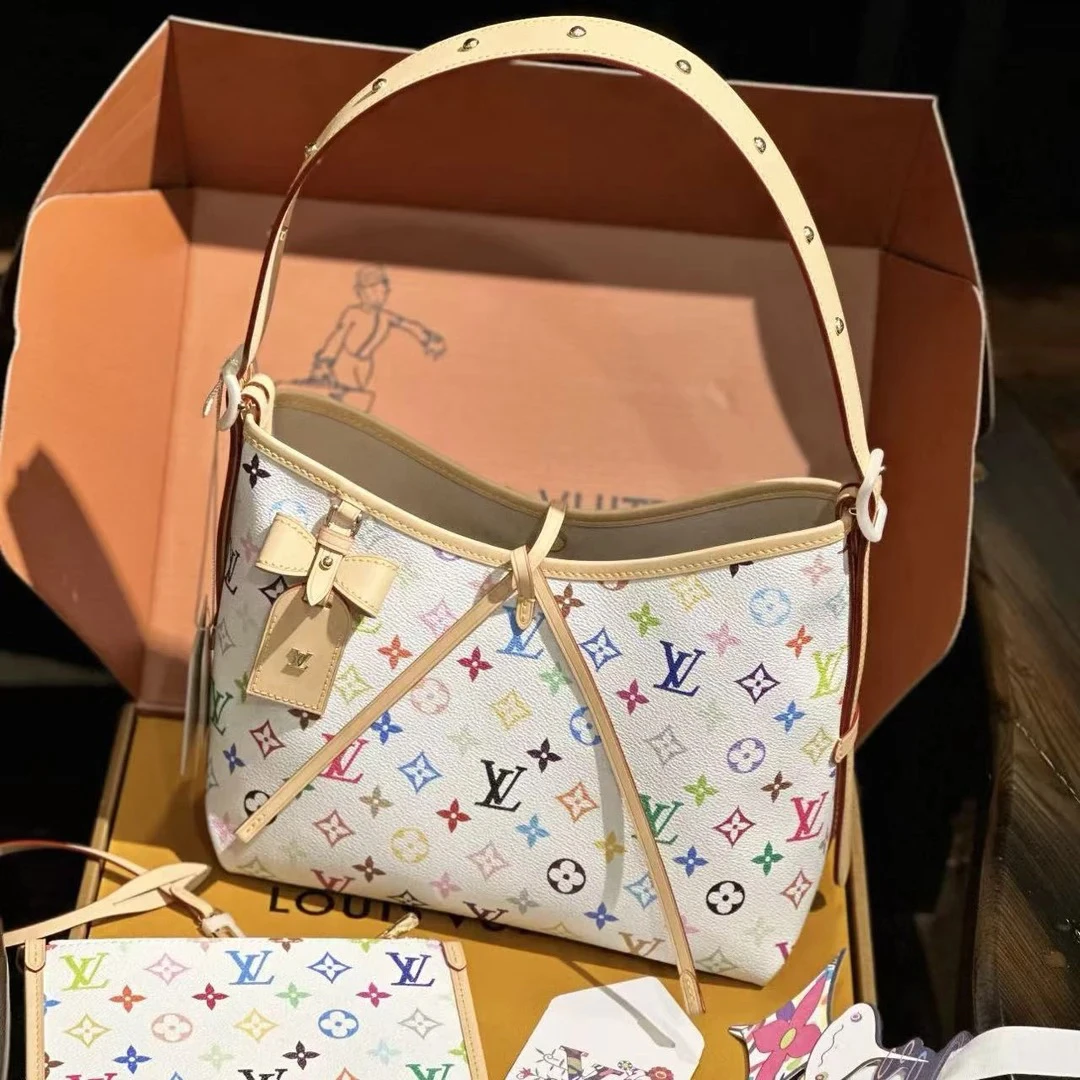 99新 LouisVuitton/路易威登 LV白三彩carryall 25090099-08