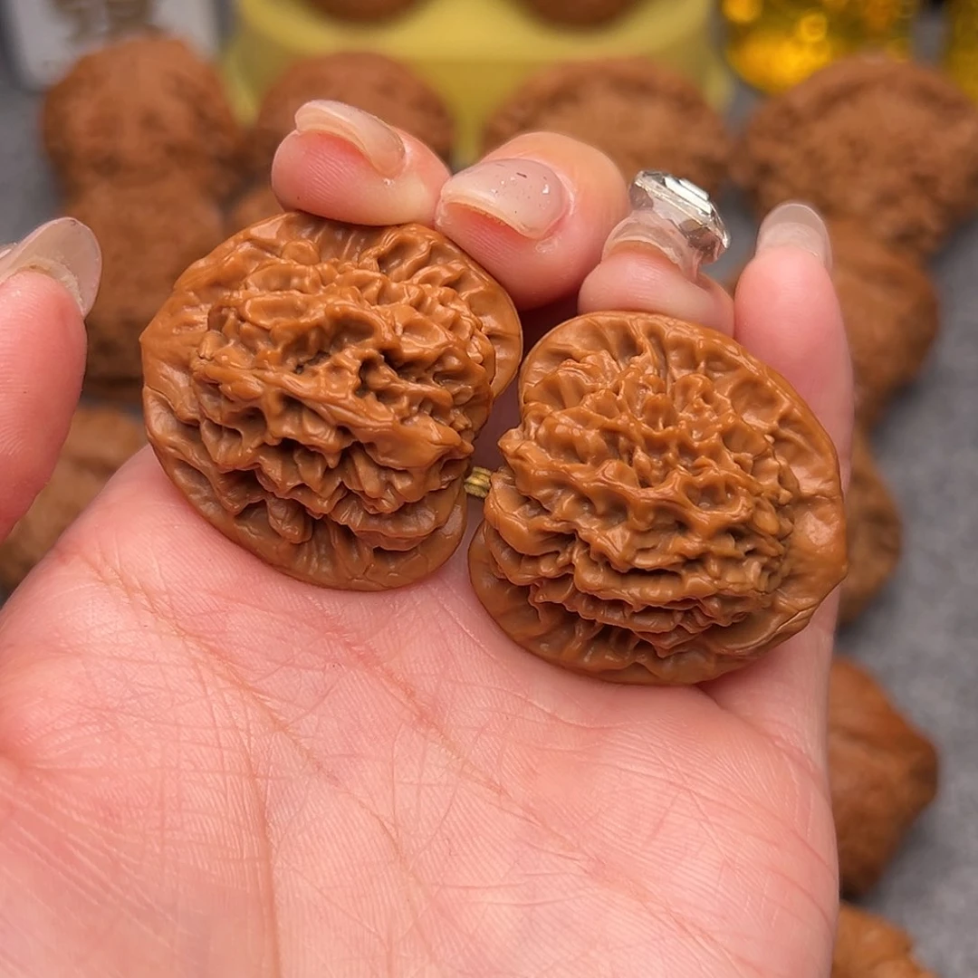 把件文玩核桃毕业精品手捻款 奶油腊皮秦闷33.+全品