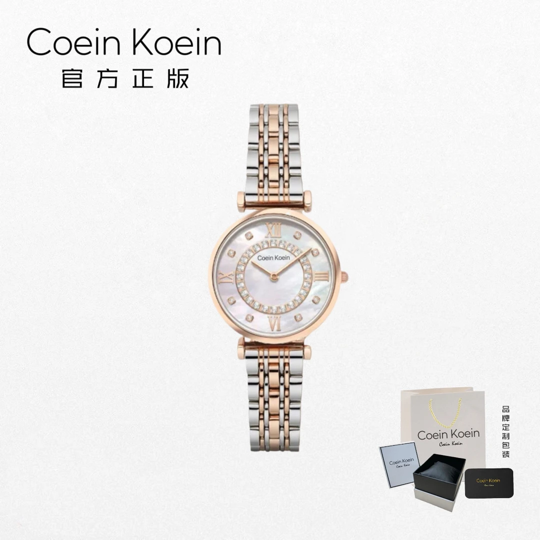 Coein Koein【官方正版】CK1199摩天轮时尚百搭镶钻手表女士腕表