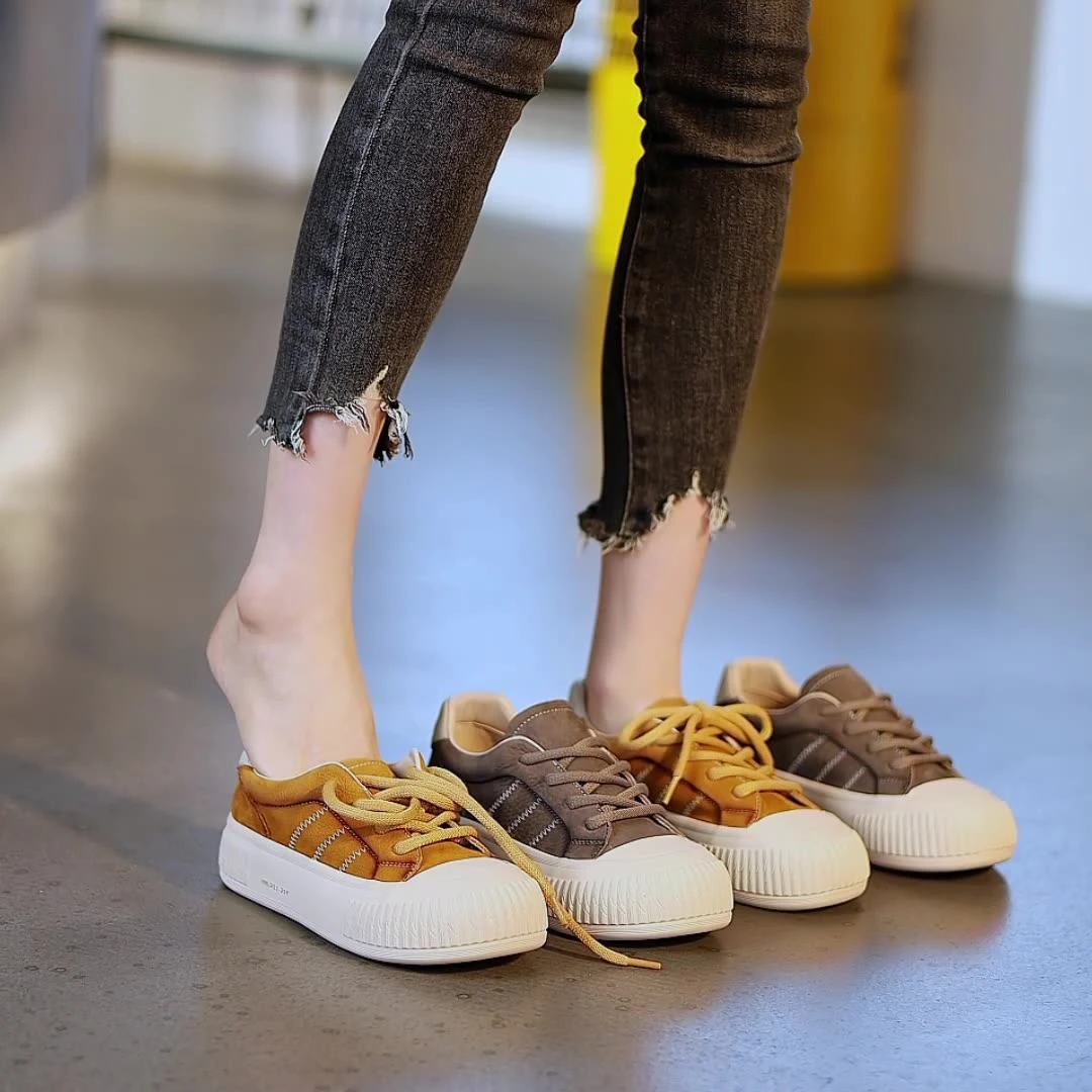 |初心-飞哥专属|头层牛皮复古软底板鞋 9961